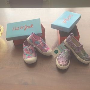 2 pair of brand new fun Spring/Summer toddler shoes!